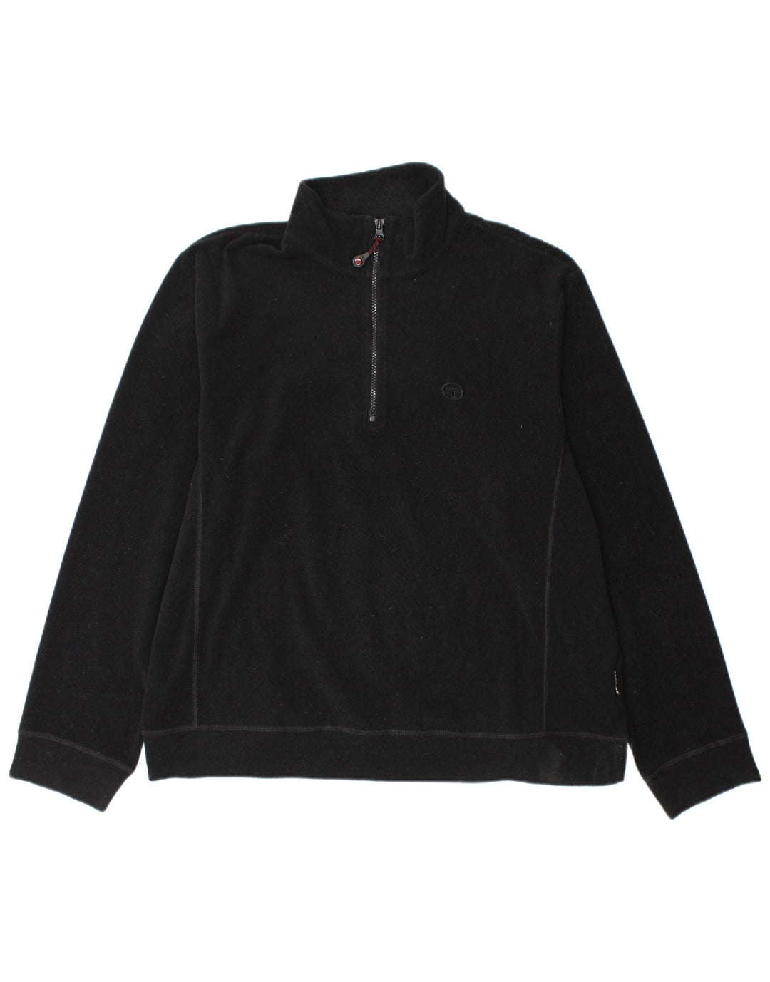 Sergio Tacchini Suéter masculino de lã com zíper e gola XL preto poliéster