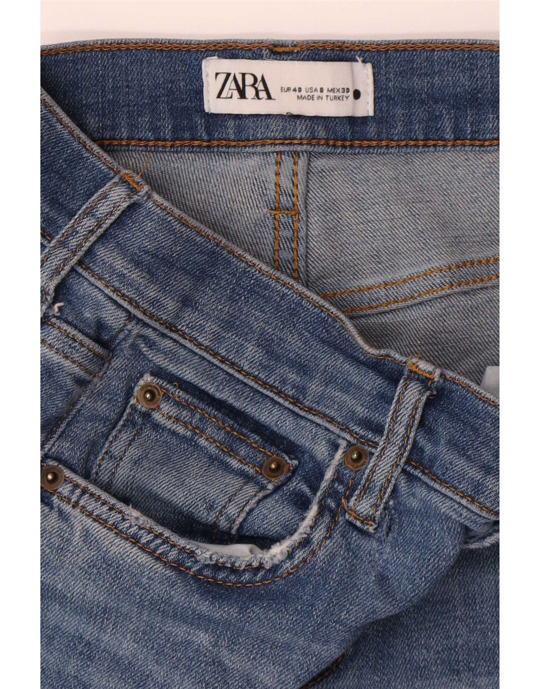Calça jeans reta feminina Zara EU 40 médio W30 L27 azul