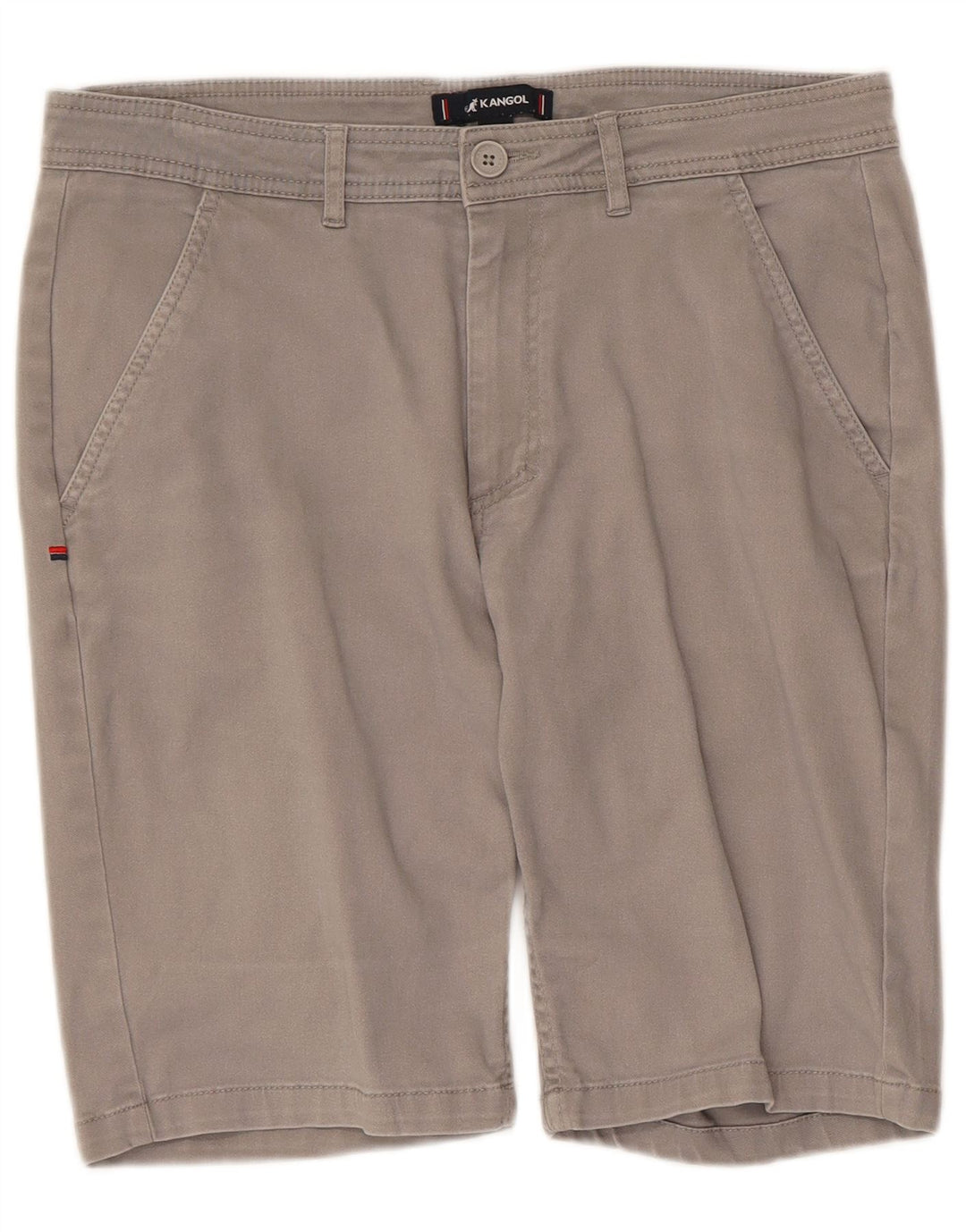KANGOL Mens Chino Shorts Pequeno W32 Algodão Cinza