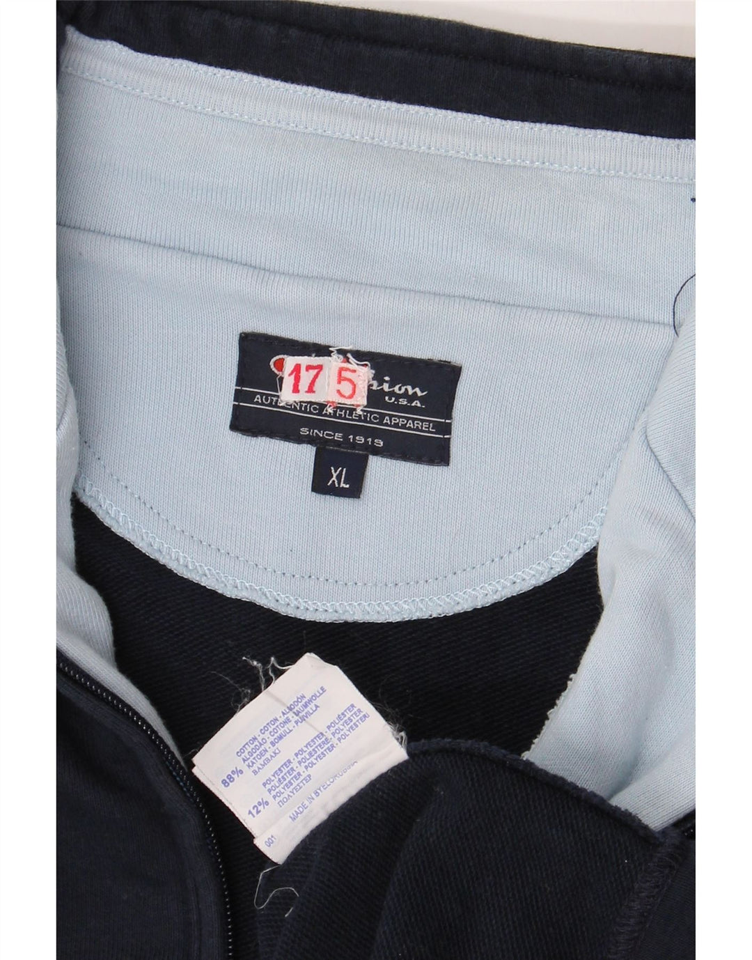 CHAMPION Jaqueta masculina de agasalho XL azul marinho algodão