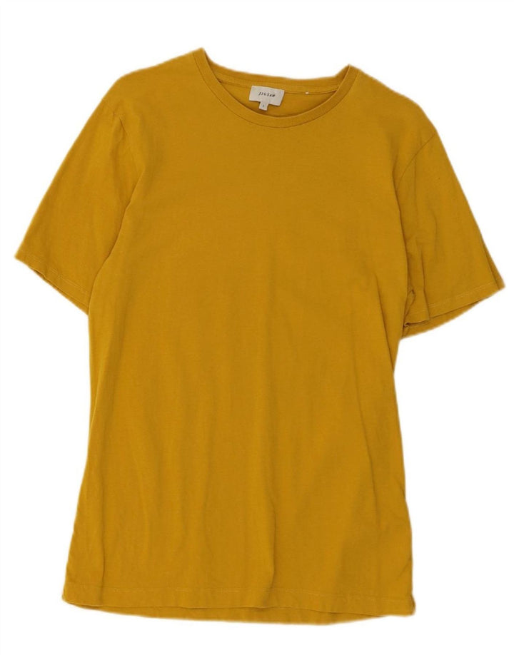 Camiseta masculina JIGSAW top pequeno algodão amarelo