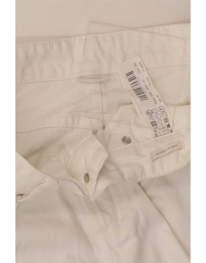Jeans soltos femininos Massimo Dutti EU 38 pequeno W28 L31 branco