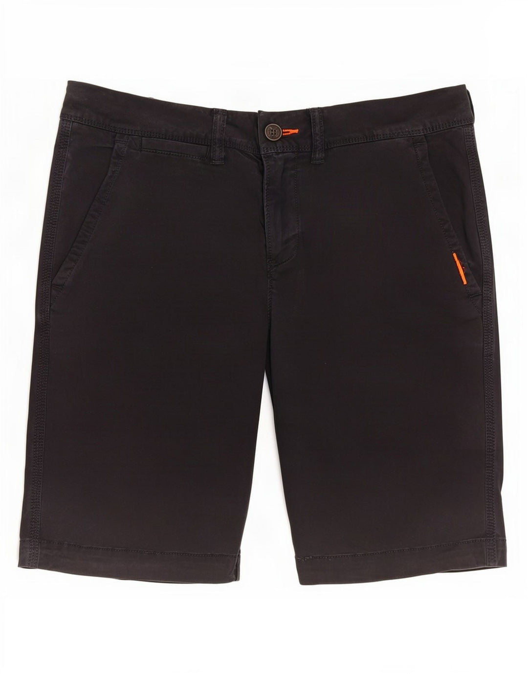Superdry Mens Slim Fit Chino Shorts W30 Médio Algodão Preto