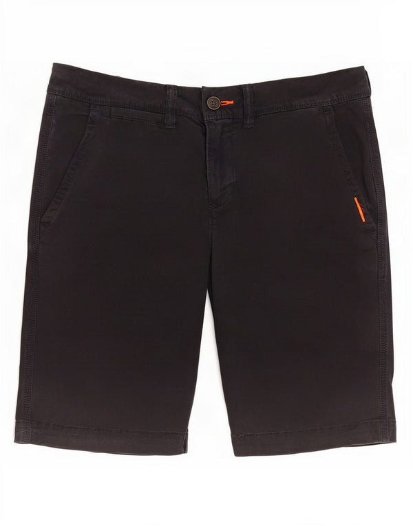 Superdry Mens Slim Fit Chino Shorts W30 Médio Algodão Preto