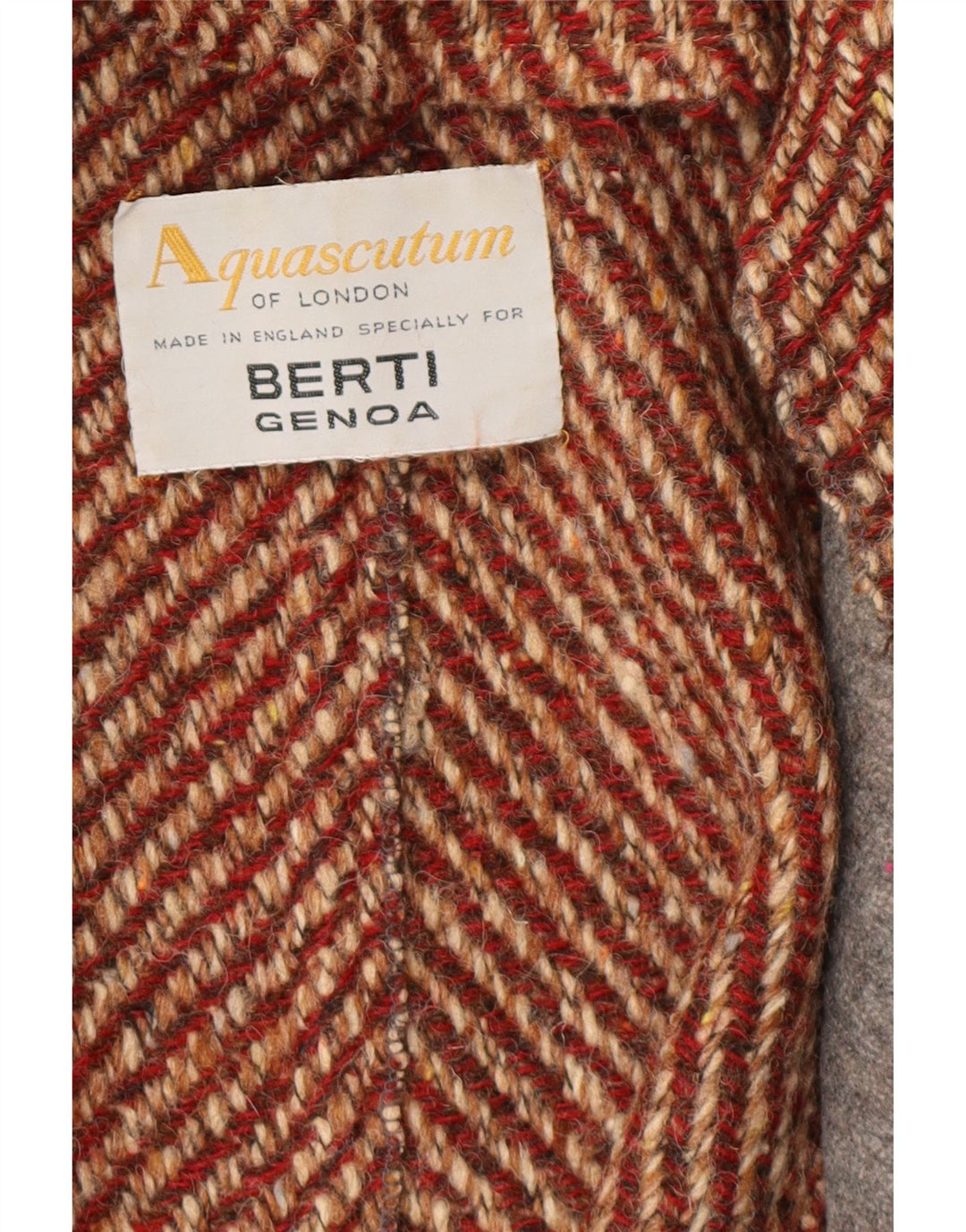 Sobretudo feminino AQUASCUTUM UK 12 médio vermelho manchado novo clássico de lã