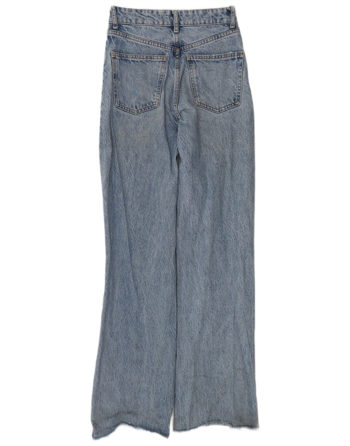 Calça jeans reta feminina Zara EU 34 2XS W24 L34 Azul