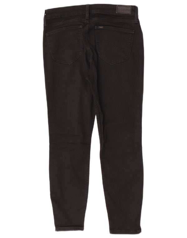Lee Womens Scarlett Cropped Slim Jeans W30 L25 Algodão Preto