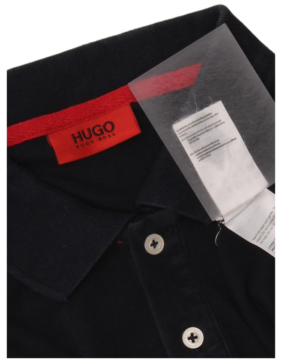 Camisa polo masculina Hugo Boss XL azul marinho algodão
