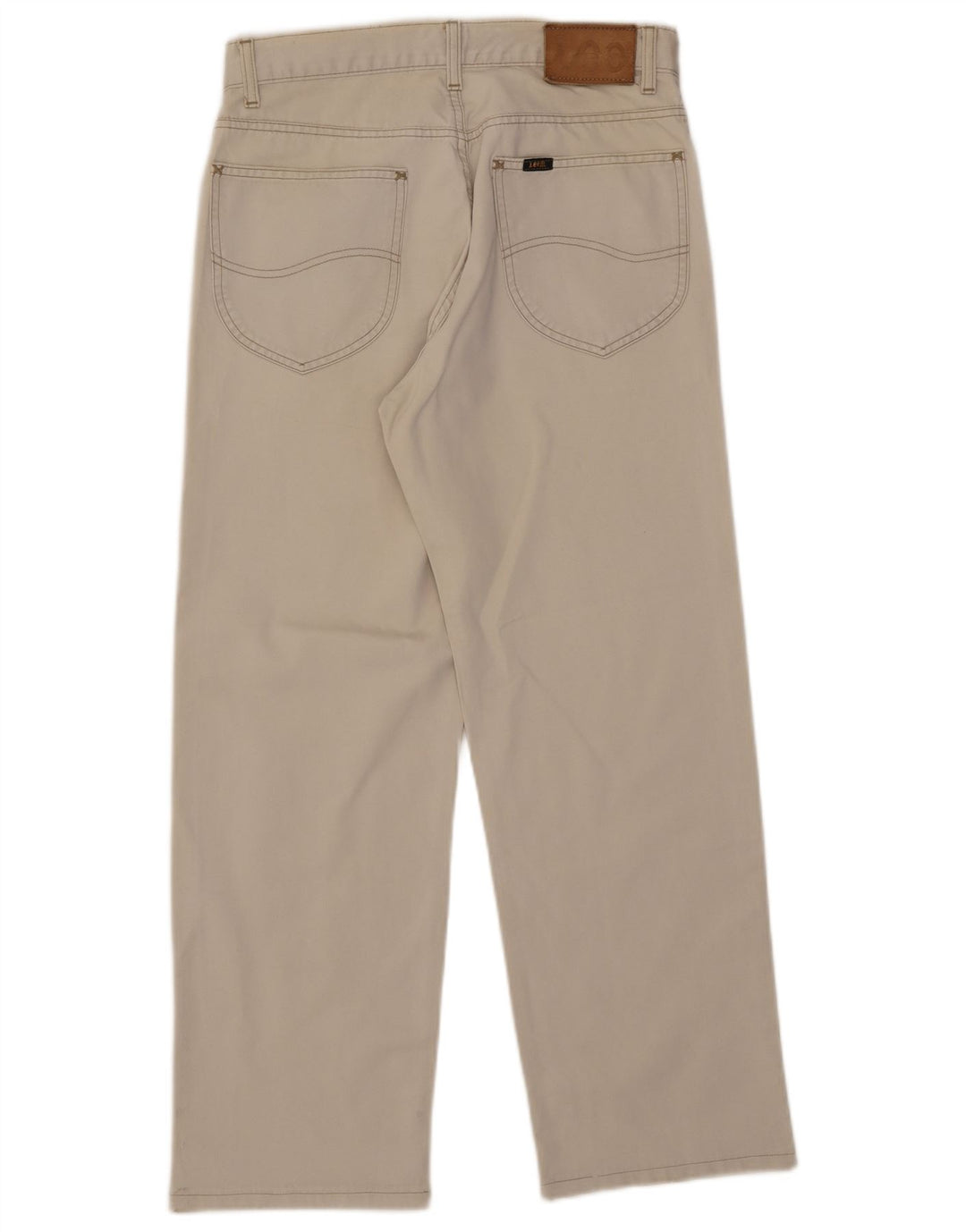 Lee Mens Chicago Straight Jeans W32 L27 Off White Algodão