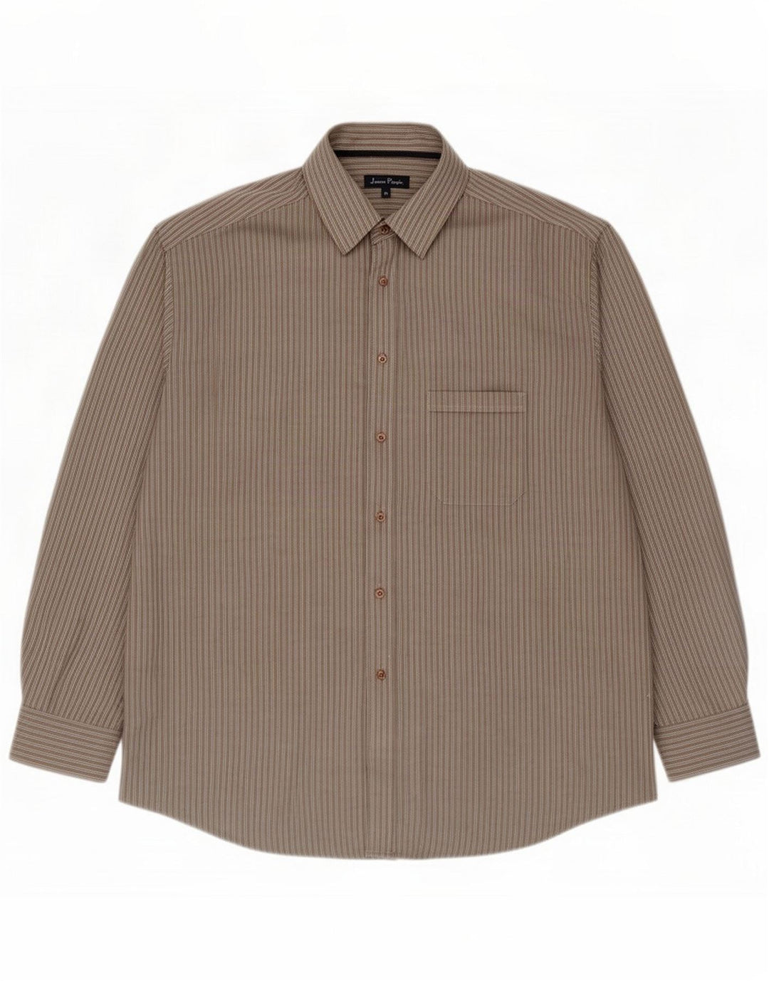 Camisa masculina James Pringle XL poliéster risca de giz cinza