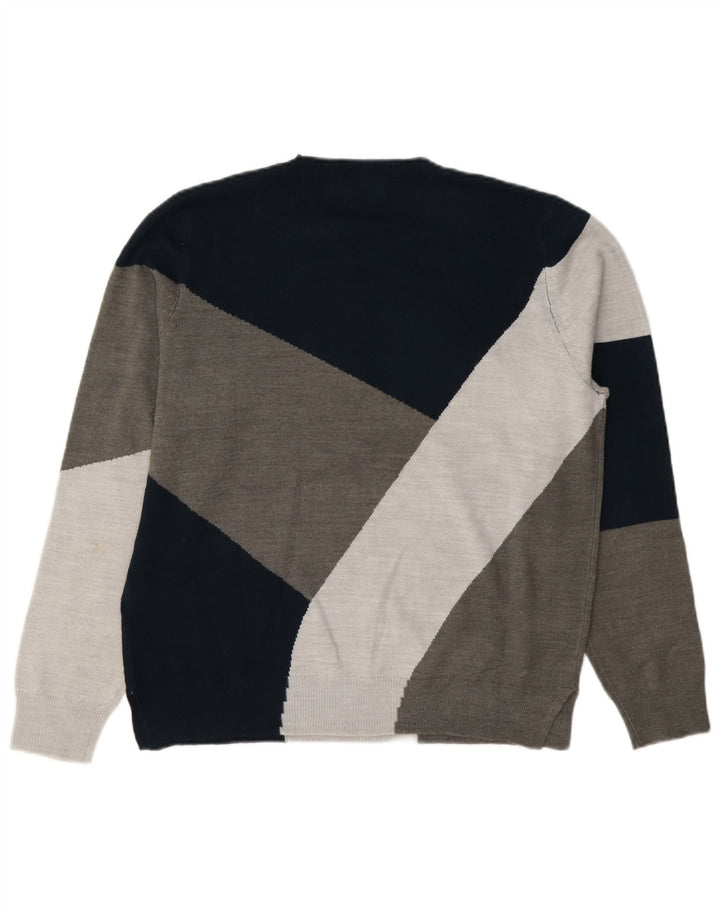 Suéter feminino Marks & Spencer com gola redonda Reino Unido 14 grande cinza