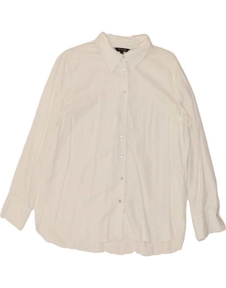 Camisa feminina MASSIMO DUTTI EU 38 pequena branca Lyocell