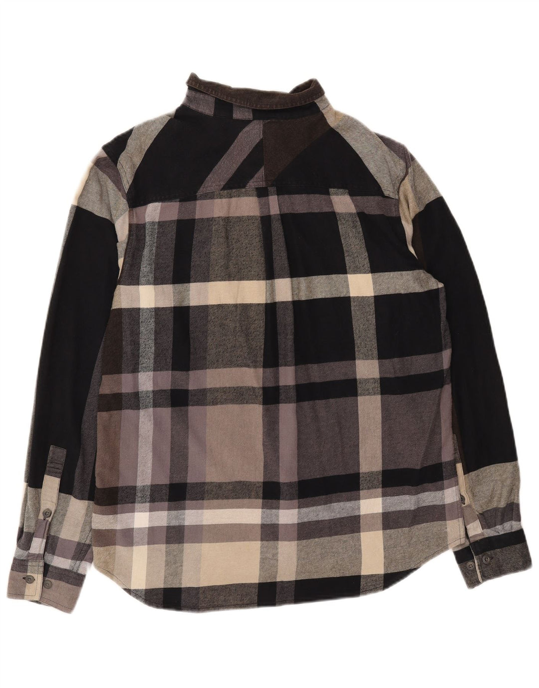 Camisa masculina de flanela Columbia grande algodão xadrez marrom