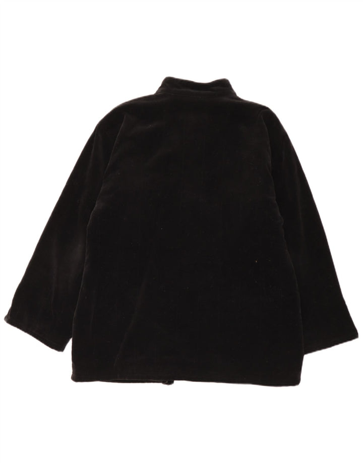 Jaqueta blazer feminina de veludo com 3 botões i Blues Reino Unido 14 grande algodão preto