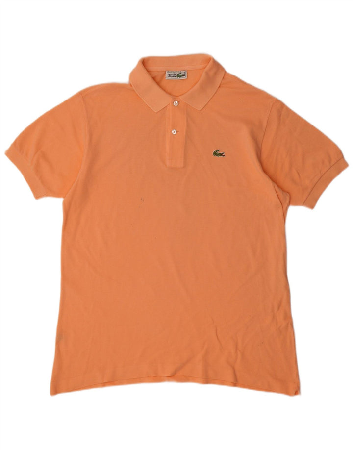 Camisa polo masculina Lacoste tamanho 5 grande algodão laranja