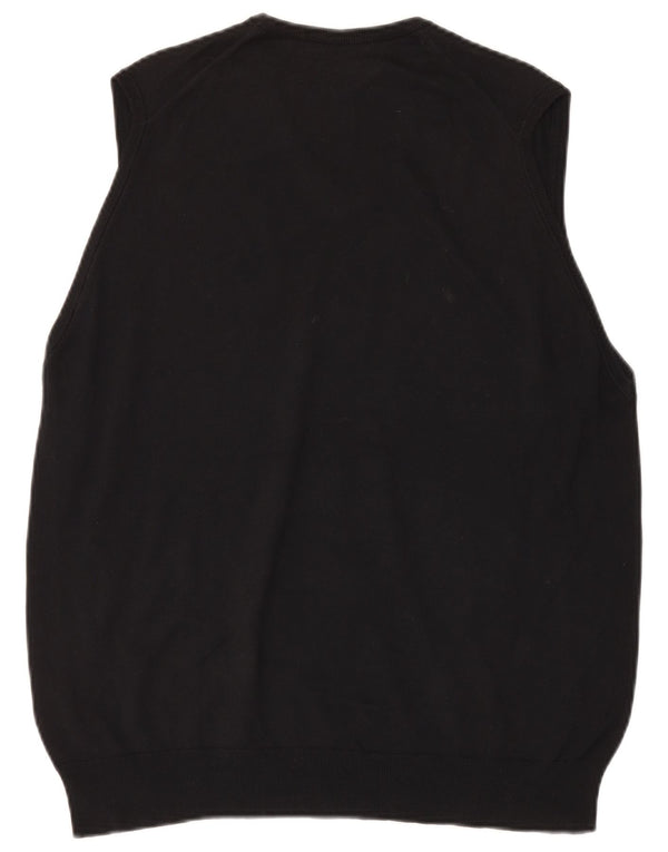 Regata masculina MARKS & SPENCER com colete UK 41/43 grande algodão preto