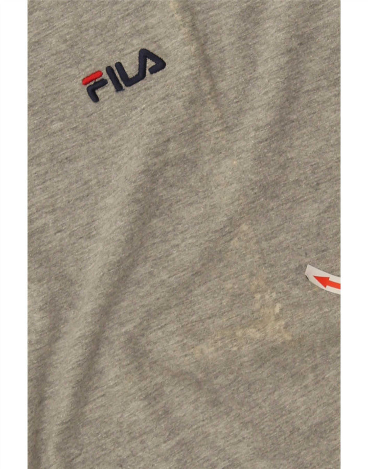 Fila Colete masculino Top XL cinza manchado de algodão