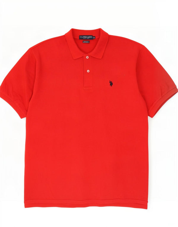 US Polo Assn. Camisa polo masculina 2XL algodão vermelho
