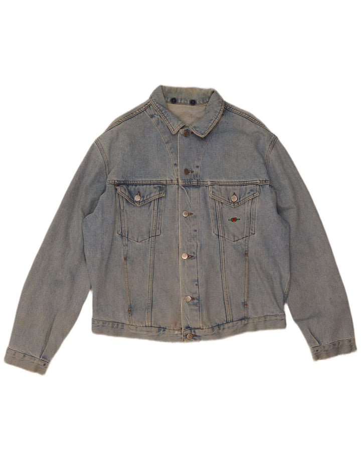 Jaqueta jeans masculina El Charro UK 42 XL algodão azul