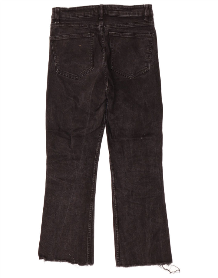 Calça jeans reta feminina Zara EU 40 médio W30 L26 preto