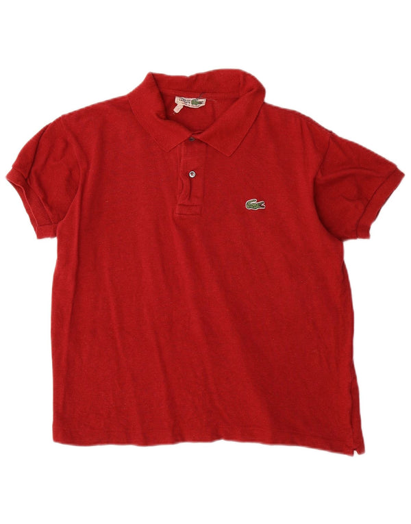 Camisa polo masculina Lacoste tamanho 2 XS algodão vermelho