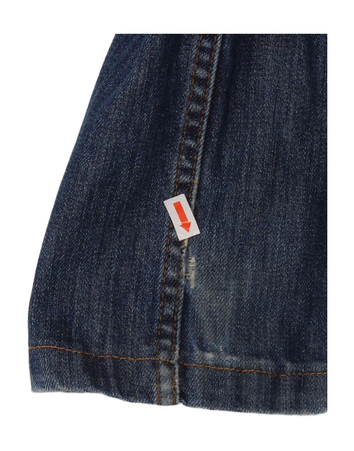 Calça jeans reta masculina Massimo Dutti desgastada UE 42 grande W32 L29 azul