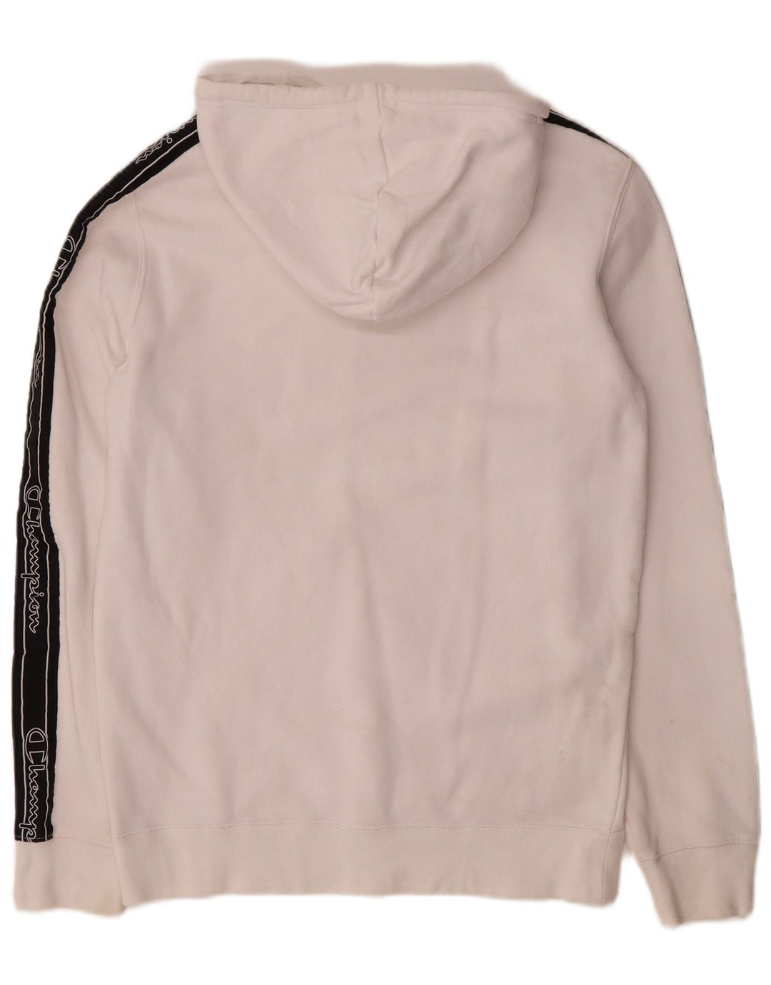 CHAMPION Suéter com capuz gráfico masculino pequeno bloco colorido branco