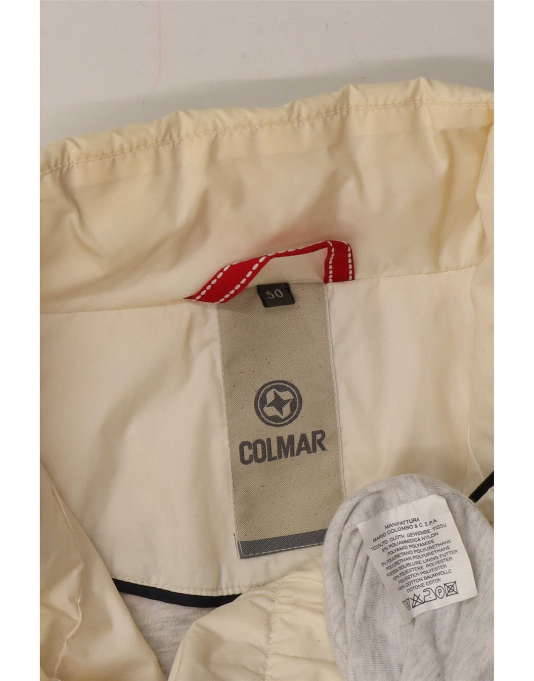 Jaqueta de chuva masculina Colmar IT 50 médio off white poliamida
