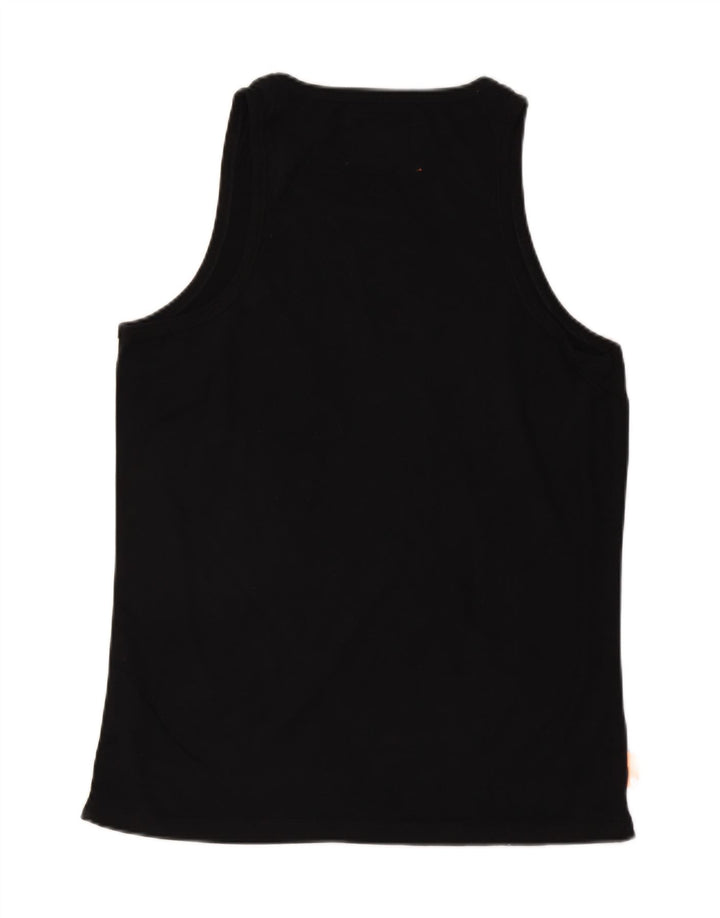 SUPERDRY Mens Vest Top Medium Black Cotton