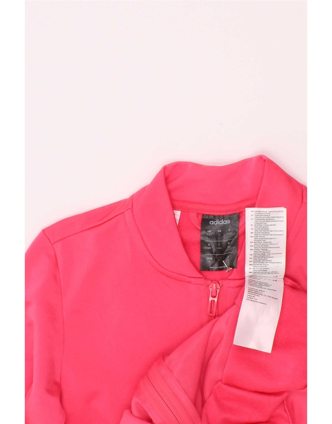 Jaqueta Adidas Girls Graphic Treino Top 9-10 Anos Poliéster Rosa