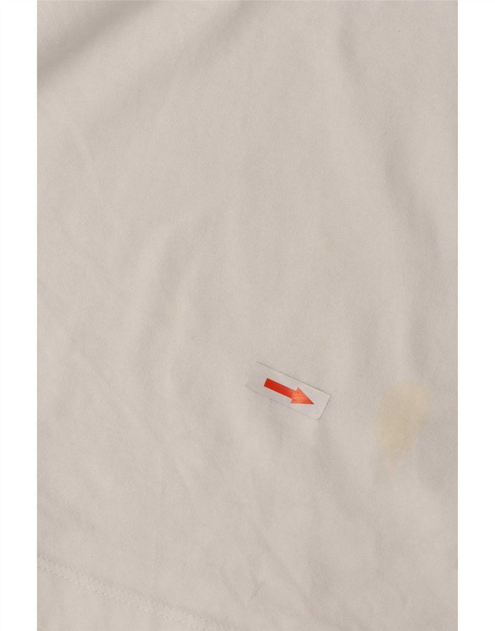 Camiseta feminina Benetton UK 14 médio algodão branco