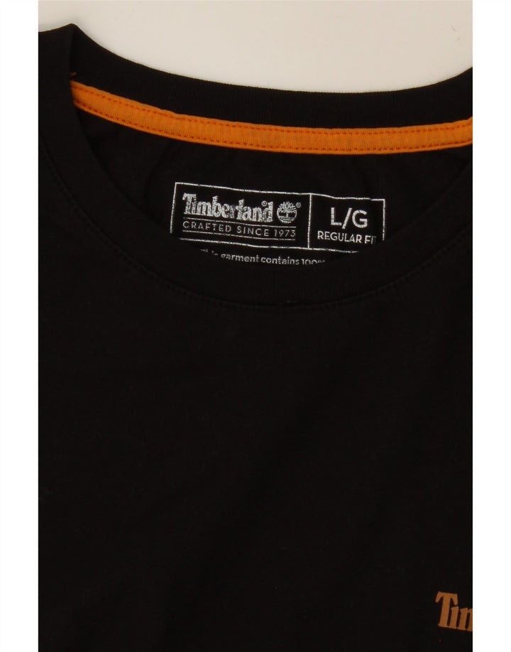 Camiseta masculina TIMBERLAND Regular Fit grande preta