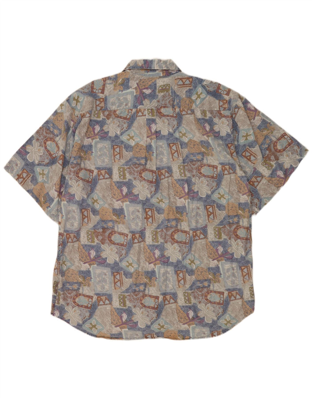 Camisa masculina de manga curta FILA 2XL algodão floral multicolorido