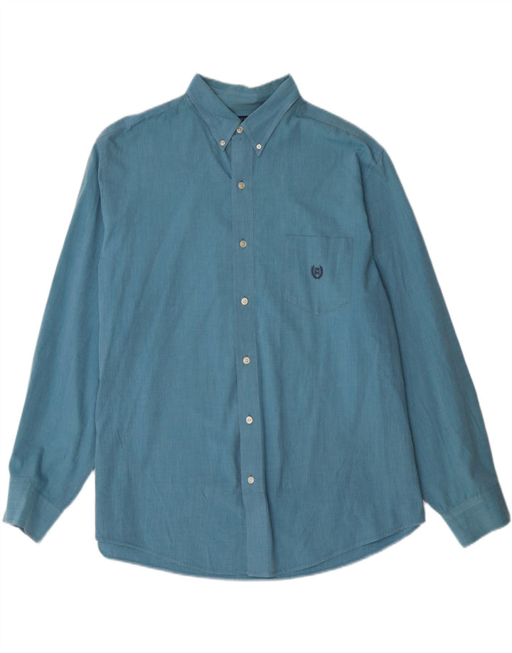Camisa masculina grande e alta CHAPS 2XL algodão azul