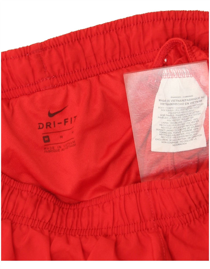 Shorts esportivos femininos Nike Dri Fit UK 12 poliéster colorblock vermelho médio