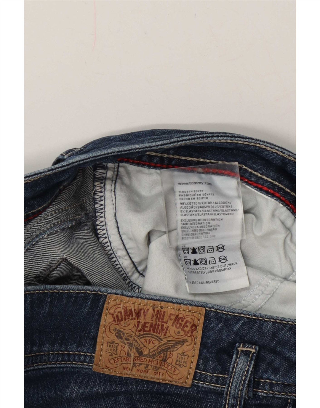 Tommy Hilfiger Jeans Slim Feminino W34 L30 Azul Marinho Algodão