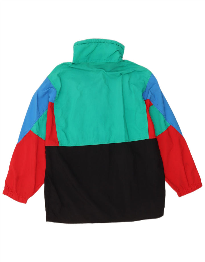 Jaqueta vintage masculina Anorak IT 44 XS Colourblock poliamida multicolorida