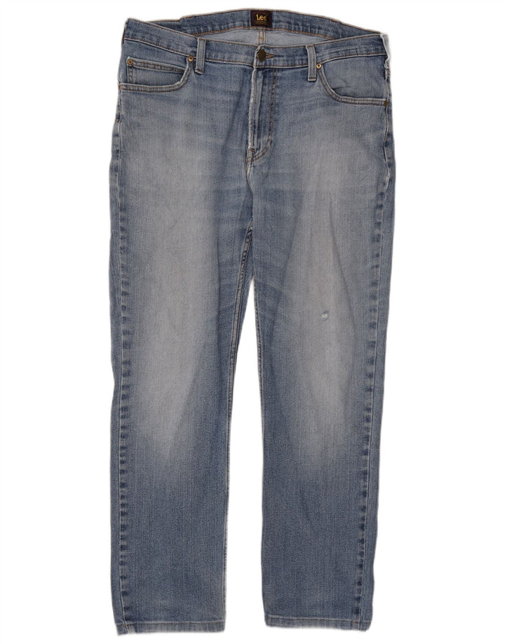 Lee Mens Rider Slim Jeans W36 L27 Azul Algodão