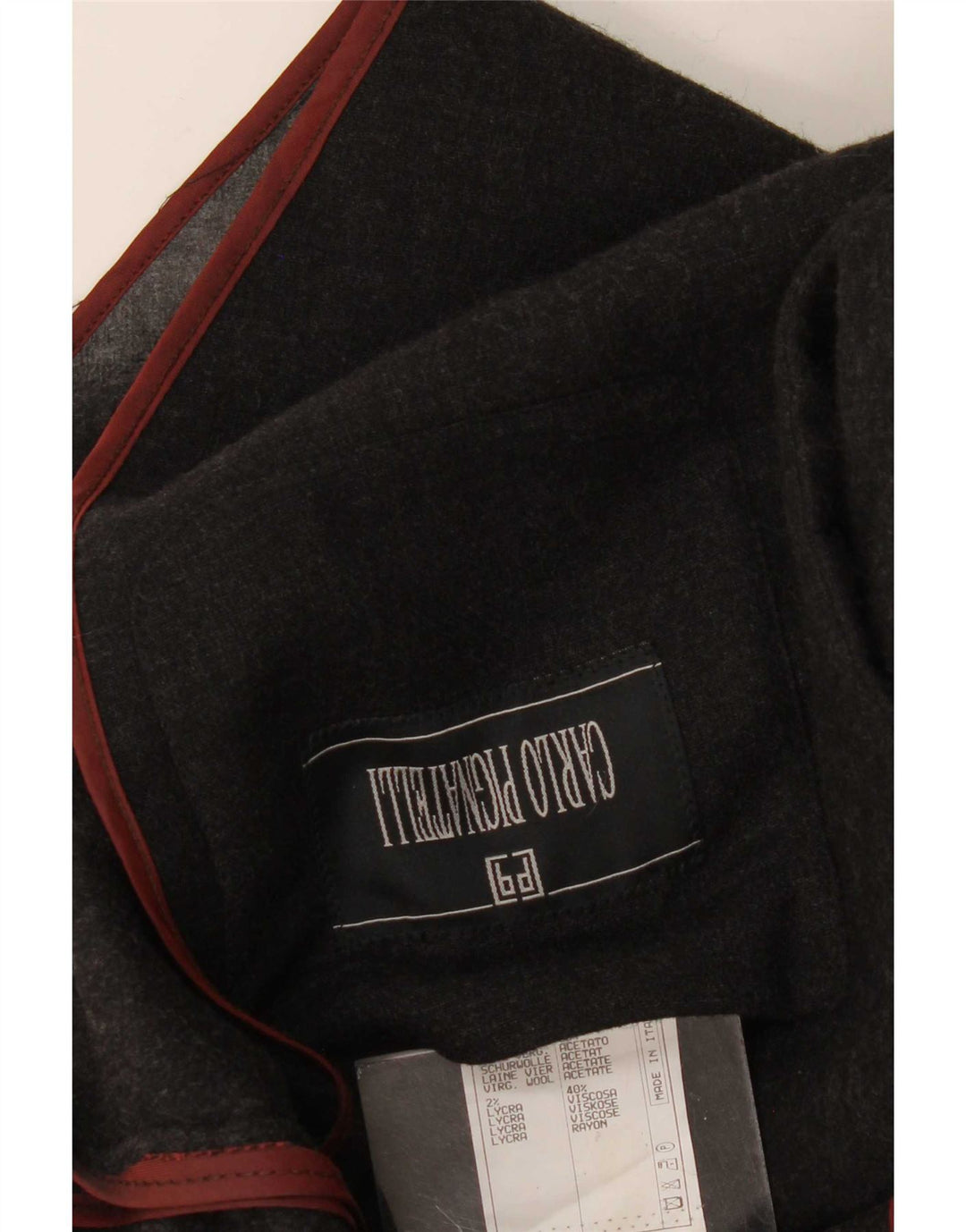 Jaqueta blazer masculina Carlo Pignatelli com 4 botões Reino Unido 36 pequena lã preta