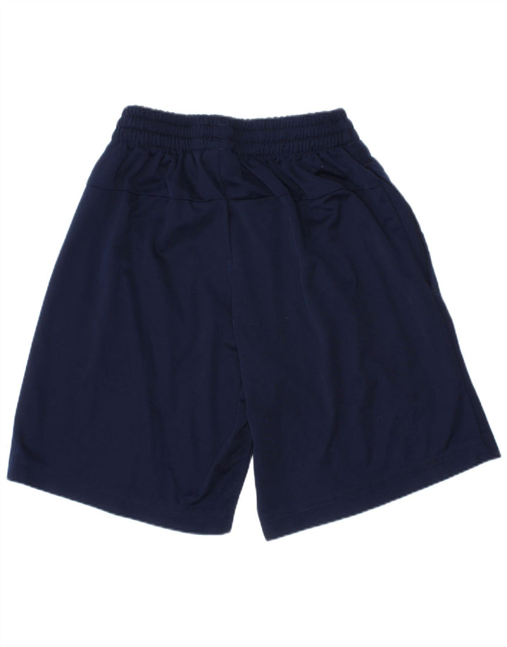 Shorts esportivos gráficos Adidas Boys Climalite 5-6 anos azul marinho poliéster