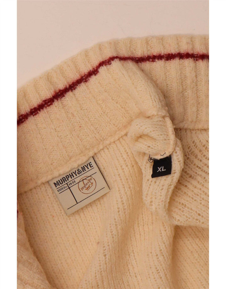 Suéter cardigã masculino Murphy & Nye XL branco