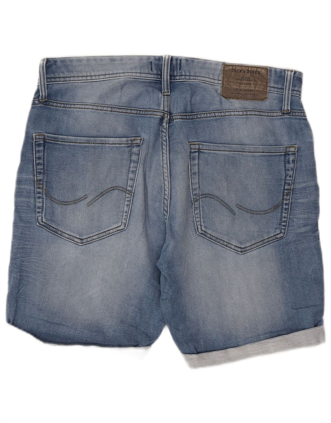 Shorts jeans masculino Jack & Jones Regular Fit médio W32 algodão azul