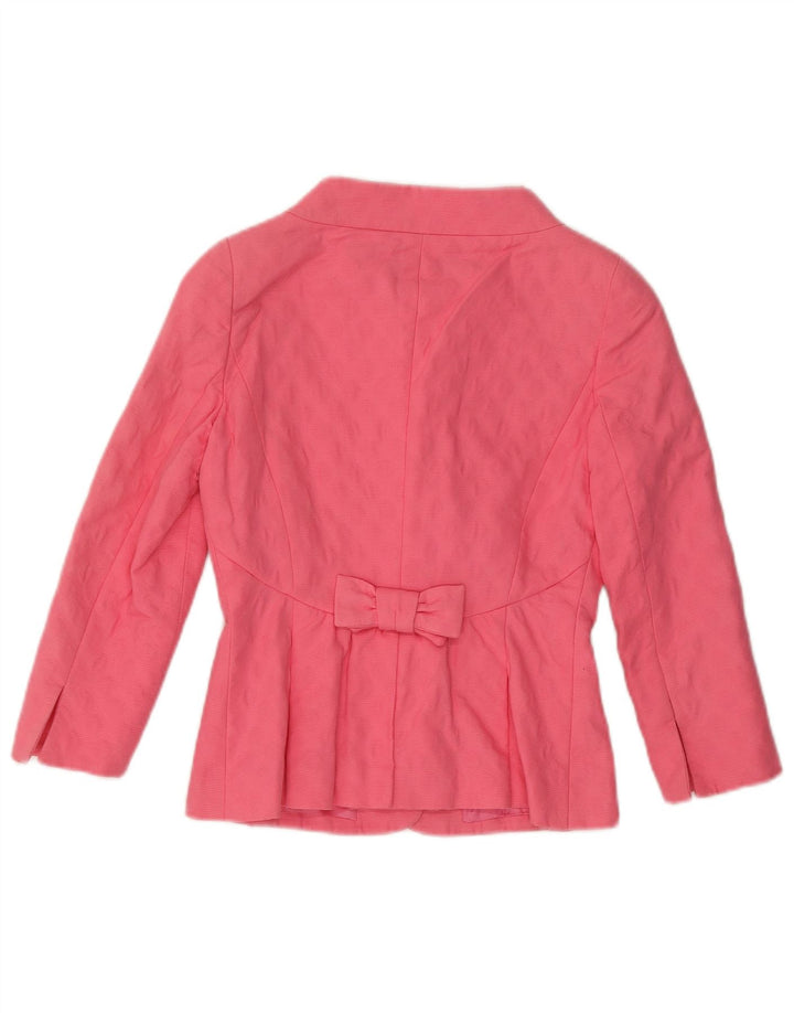 LUISA SPAGNOLI Jaqueta blazer feminina manga 3/4 5 botões IT 40 rosa pequeno