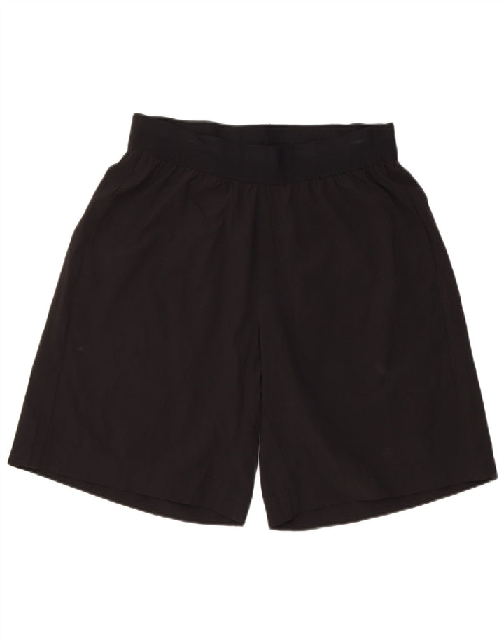 Shorts esportivos femininos Champion UK 12 poliéster preto médio