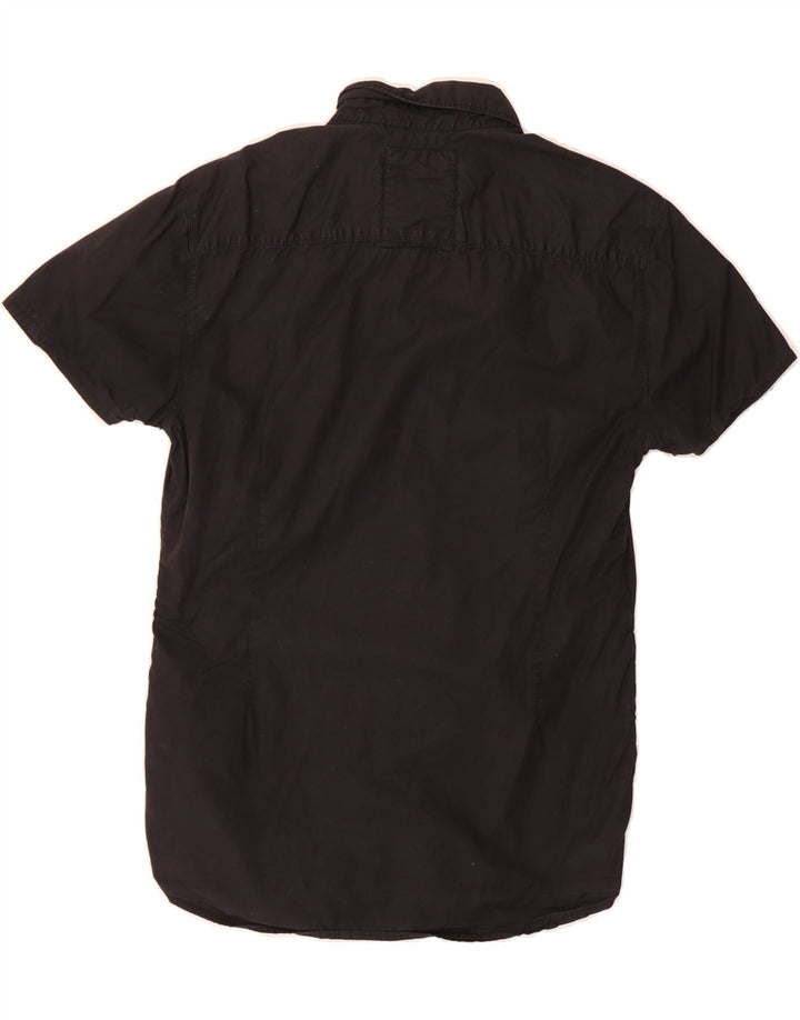 GUESS Mens Short Sleeve Shirt Small Black Cotton Vintage Guess and Second-Hand Guess from Messina Hembry 