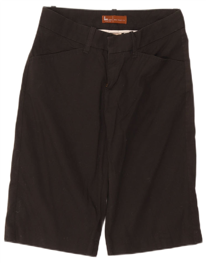 Shorts casuais femininos LEE US 3 pequenos W27 algodão preto