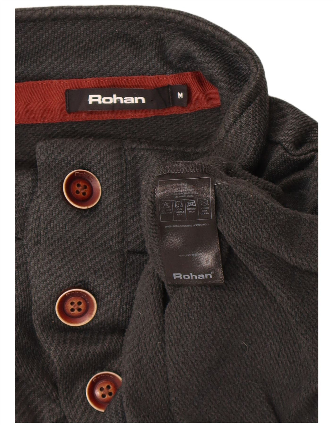 Suéter masculino Rohan com gola redonda e poliéster cinza médio