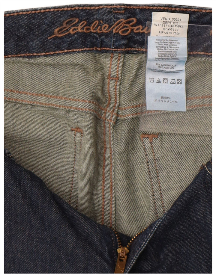 Eddie Bauer Jeans feminino moderno bootcut US 6 médio W32 L31 azul marinho
