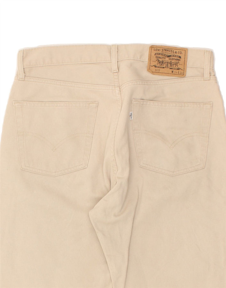 LEVI'S Womens 503 Straight Casual Trousers W34 L29 Beige Cotton | Vintage Levi's | Thrift | Second-Hand Levi's | Used Clothing | Messina Hembry 