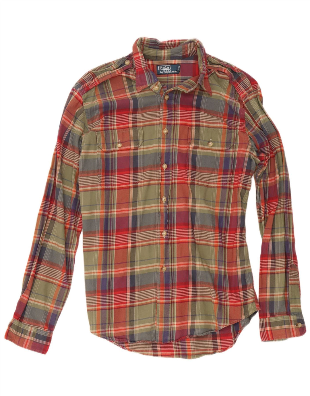 Polo Ralph Lauren Camisa masculina grande de algodão xadrez multicolorido
